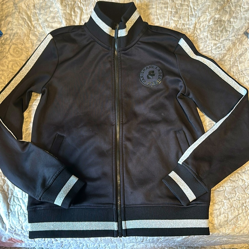 Karl lagerfeld zip up sweater